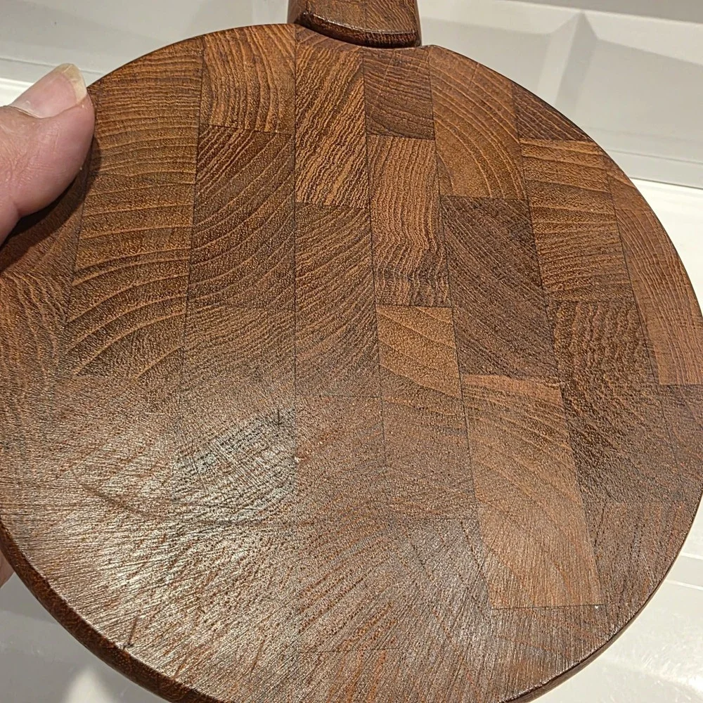 Vintage MCM Dansk Teak Cheese Cutting Board Hidden Knife Denmark 6.5